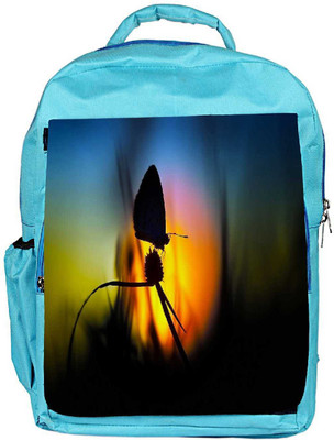 

Snoogg Eco Friendly Canvas Butterfly In Nite Designer Backpack Rucksack School Travel Unisex Casual Canvas Bag Bookbag Satchel 5 L Backpack(Blue)