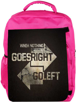 

Snoogg Eco Friendly Canvas Go Right Go Left Backpack Rucksack School Travel Unisex Casual Canvas Bag Bookbag Satchel 5 L Backpack(Pink)
