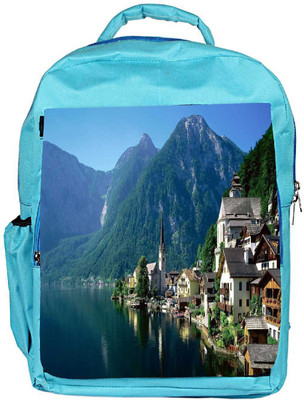 

Snoogg Eco Friendly Canvas Houses On Lake Side Designer Backpack Rucksack School Travel Unisex Casual Canvas Bag Bookbag Satchel 5 L Backpack(Blue)