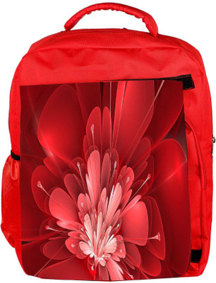 

Snoogg Eco Friendly Canvas Fractal Flower Digital Art Designer Backpack Rucksack School Travel Unisex Casual Canvas Bag Bookbag Satchel 5 L Backpack(Red)
