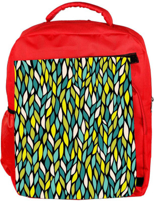 

Snoogg Eco Friendly Canvas A Seamless Leaf Pattern Backpack Rucksack School Travel Unisex Casual Canvas Bag Bookbag Satchel 5 L Backpack(Red)