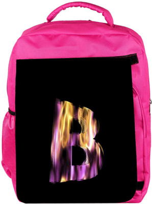 

Snoogg Eco Friendly Canvas Flaming 3D Letter Backpack Rucksack School Travel Unisex Casual Canvas Bag Bookbag Satchel 5 L Backpack(Pink)
