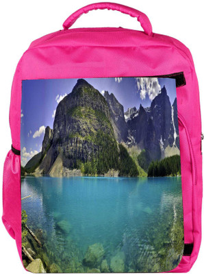 

Snoogg Eco Friendly Canvas Light Blue Water Designer Backpack Rucksack School Travel Unisex Casual Canvas Bag Bookbag Satchel 5 L Backpack(Pink)