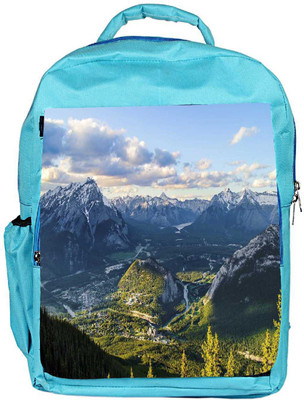 

Snoogg Eco Friendly Canvas White Mountains Designer Backpack Rucksack School Travel Unisex Casual Canvas Bag Bookbag Satchel 5 L Backpack(Blue)