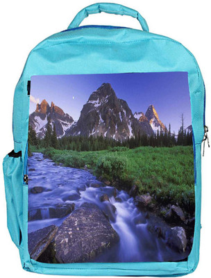

Snoogg Eco Friendly Canvas Flwoing Water Along The Garden Designer Backpack Rucksack School Travel Unisex Casual Canvas Bag Bookbag Satchel 5 L Backpack(Blue)