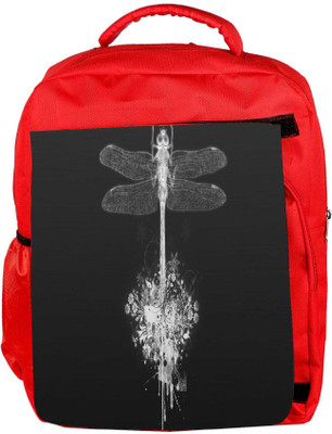 

Snoogg Eco Friendly Canvas Dragonfly Designer Backpack Rucksack School Travel Unisex Casual Canvas Bag Bookbag Satchel 5 L Backpack(Red)
