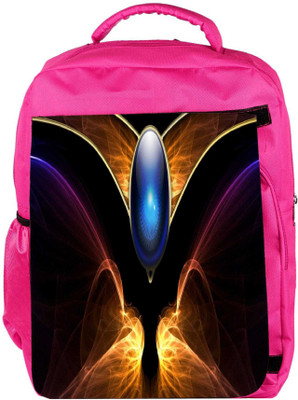 

Snoogg Eco Friendly Canvas Blue Pearl Logo Designer Backpack Rucksack School Travel Unisex Casual Canvas Bag Bookbag Satchel 5 L Backpack(Pink)