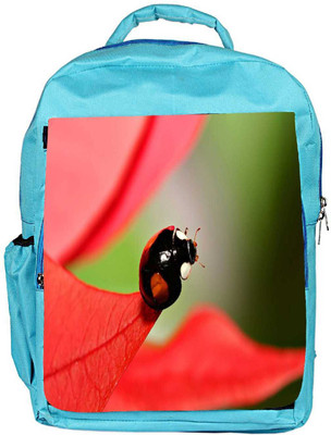 

Snoogg Eco Friendly Canvas Beatel On Red Leaves Designer Backpack Rucksack School Travel Unisex Casual Canvas Bag Bookbag Satchel 5 L Backpack(Blue)