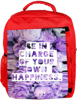 

Snoogg Eco Friendly Canvas In Charge Of Happiness Backpack Rucksack School Travel Unisex Casual Canvas Bag Bookbag Satchel 5 L Backpack(Red)