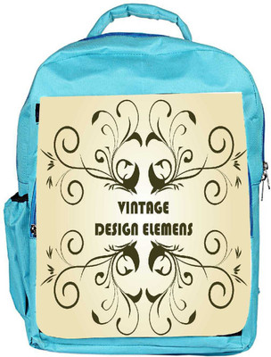 

Snoogg Eco Friendly Canvas Floral Background Backpack Rucksack School Travel Unisex Casual Canvas Bag Bookbag Satchel 5 L Backpack(Blue)