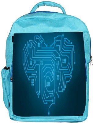 

Snoogg Eco Friendly Canvas Circuit Heart Holiday Designer Backpack Rucksack School Travel Unisex Casual Canvas Bag Bookbag Satchel 5 L Backpack(Blue)