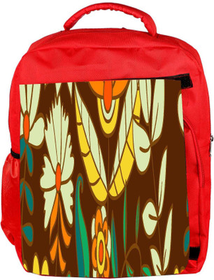 

Snoogg Eco Friendly Canvas Abstract Floral Background Backpack Rucksack School Travel Unisex Casual Canvas Bag Bookbag Satchel 5 L Backpack(Red)