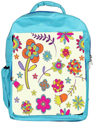 

Snoogg Eco Friendly Canvas Colorful Flower Designer Backpack Rucksack School Travel Unisex Casual Canvas Bag Bookbag Satchel 5 L Backpack(Blue)