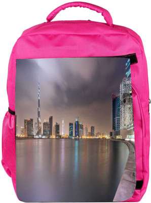 

Snoogg Eco Friendly Canvas City Of Life Designer Backpack Rucksack School Travel Unisex Casual Canvas Bag Bookbag Satchel 5 L Backpack(Pink)