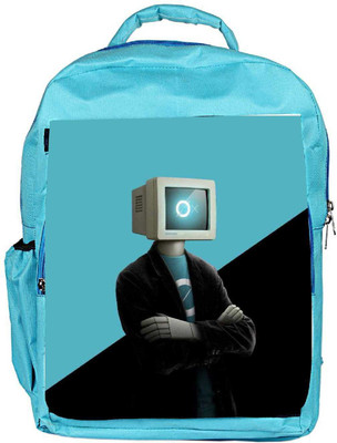 

Snoogg Eco Friendly Canvas Monitor Head Man 2880 Backpack Rucksack School Travel Unisex Casual Canvas Bag Bookbag Satchel 5 L Backpack(Blue)