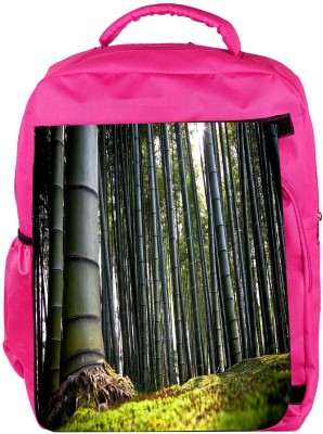 

Snoogg Eco Friendly Canvas Bamboo Tree Designer Backpack Rucksack School Travel Unisex Casual Canvas Bag Bookbag Satchel 5 L Backpack(Pink)