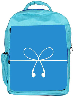 

Snoogg Eco Friendly Canvas Earpods Wires Backpack Rucksack School Travel Unisex Casual Canvas Bag Bookbag Satchel 5 L Backpack(Blue)