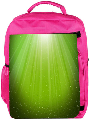 

Snoogg Eco Friendly Canvas Green Background Designer Backpack Rucksack School Travel Unisex Casual Canvas Bag Bookbag Satchel 5 L Backpack(Pink)