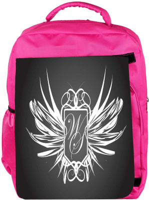

Snoogg Eco Friendly Canvas Abstract Wings Backpack Rucksack School Travel Unisex Casual Canvas Bag Bookbag Satchel 5 L Backpack(Pink)