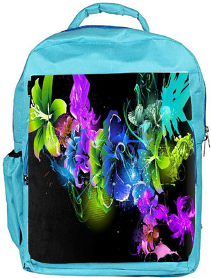 

Snoogg Eco Friendly Canvas Abstract Multicolor Flowers Designer Backpack Rucksack School Travel Unisex Casual Canvas Bag Bookbag Satchel 5 L Backpack(Blue)