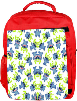 

Snoogg Eco Friendly Canvas Alien Blue Cartoon Cute Backpack Rucksack School Travel Unisex Casual Canvas Bag Bookbag Satchel 5 L Backpack(Red)