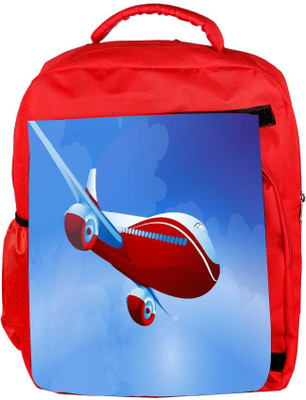 

Snoogg Eco Friendly Canvas Airplane Vector Backpack Rucksack School Travel Unisex Casual Canvas Bag Bookbag Satchel 5 L Backpack(Red)