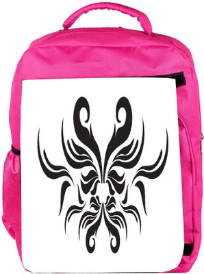 

Snoogg Eco Friendly Canvas Decor Swirl Elements Illustration Backpack Rucksack School Travel Unisex Casual Canvas Bag Bookbag Satchel 5 L Backpack(Pink)