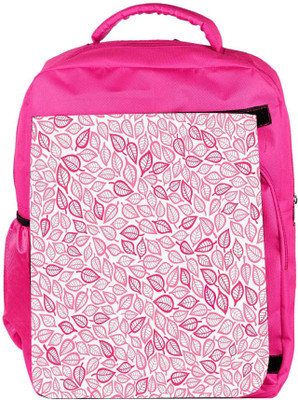 

Snoogg Eco Friendly Canvas Pink Pattern Leaves Designer Backpack Rucksack School Travel Unisex Casual Canvas Bag Bookbag Satchel 5 L Backpack(Pink)