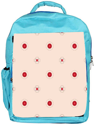 

Snoogg Eco Friendly Canvas Red Spots Flower Designer Backpack Rucksack School Travel Unisex Casual Canvas Bag Bookbag Satchel 5 L Backpack(Blue)