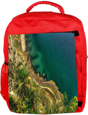 

Snoogg Eco Friendly Canvas Colorful Water Designer Backpack Rucksack School Travel Unisex Casual Canvas Bag Bookbag Satchel 5 L Backpack(Red)