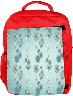 

Snoogg Eco Friendly Canvas Blue Circles And Bubbles 2594 Backpack Rucksack School Travel Unisex Casual Canvas Bag Bookbag Satchel 5 L Backpack(Red)