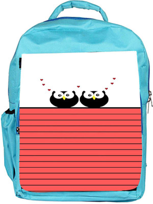 

Snoogg Eco Friendly Canvas Love Owl Birds Backpack Rucksack School Travel Unisex Casual Canvas Bag Bookbag Satchel 5 L Backpack(Blue)
