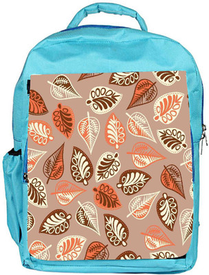 

Snoogg Eco Friendly Canvas Multicolor Leaves Designer Backpack Rucksack School Travel Unisex Casual Canvas Bag Bookbag Satchel 5 L Backpack(Blue)
