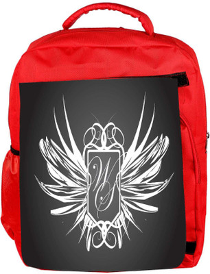 

Snoogg Eco Friendly Canvas Abstract Wings Backpack Rucksack School Travel Unisex Casual Canvas Bag Bookbag Satchel 5 L Backpack(Red)