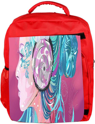 

Snoogg Eco Friendly Canvas Beautiful Side Portrait 2753 Backpack Rucksack School Travel Unisex Casual Canvas Bag Bookbag Satchel 5 L Backpack(Red)