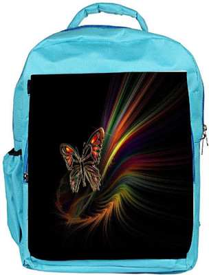 

Snoogg Eco Friendly Canvas Multicolor Butterfly Designer Backpack Rucksack School Travel Unisex Casual Canvas Bag Bookbag Satchel 5 L Backpack(Blue)