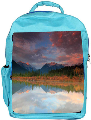 

Snoogg Eco Friendly Canvas Red Clouds Designer Backpack Rucksack School Travel Unisex Casual Canvas Bag Bookbag Satchel 5 L Backpack(Blue)