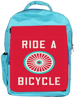 

Snoogg Eco Friendly Canvas Ride A Bicycle Poster Large 2849 Backpack Rucksack School Travel Unisex Casual Canvas Bag Bookbag Satchel 5 L Backpack(Blue)