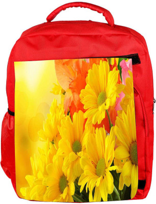 

Snoogg Eco Friendly Canvas Pink Flower Designer Backpack Rucksack School Travel Unisex Casual Canvas Bag Bookbag Satchel 5 L Backpack(Red)