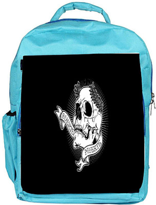 

Snoogg Eco Friendly Canvas Skull Muerte Designer Backpack Rucksack School Travel Unisex Casual Canvas Bag Bookbag Satchel 5 L Backpack(Blue)