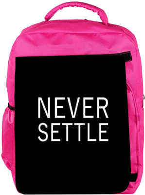 

Snoogg Eco Friendly Canvas Never Settle Backpack Rucksack School Travel Unisex Casual Canvas Bag Bookbag Satchel 5 L Backpack(Pink)