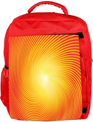 

Snoogg Eco Friendly Canvas Trendy Sunburst Backpack Rucksack School Travel Unisex Casual Canvas Bag Bookbag Satchel 5 L Backpack(Red)