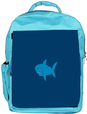 

Snoogg Eco Friendly Canvas Small Shark Designer Backpack Rucksack School Travel Unisex Casual Canvas Bag Bookbag Satchel 5 L Backpack(Blue)