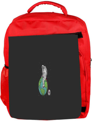 

Snoogg Eco Friendly Canvas Astronaut Designer Backpack Rucksack School Travel Unisex Casual Canvas Bag Bookbag Satchel 5 L Backpack(Red)