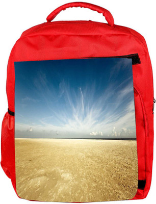 

Snoogg Eco Friendly Canvas Golden Sand Beach Designer Backpack Rucksack School Travel Unisex Casual Canvas Bag Bookbag Satchel 5 L Backpack(Red)