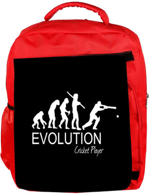 

Snoogg Eco Friendly Canvas Evolution Of Cricket Backpack Rucksack School Travel Unisex Casual Canvas Bag Bookbag Satchel 5 L Backpack(Red)