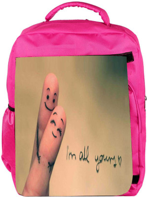 

Snoogg Eco Friendly Canvas Im All Yours Backpack Rucksack School Travel Unisex Casual Canvas Bag Bookbag Satchel 5 L Backpack(Pink)