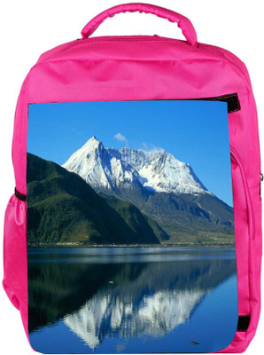 

Snoogg Eco Friendly Canvas White Hill Top Designer Backpack Rucksack School Travel Unisex Casual Canvas Bag Bookbag Satchel 5 L Backpack(Pink)