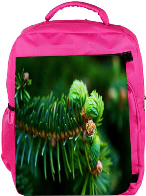 

Snoogg Eco Friendly Canvas Green Branched Tree Designer Backpack Rucksack School Travel Unisex Casual Canvas Bag Bookbag Satchel 5 L Backpack(Pink)