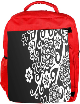 

Snoogg Eco Friendly Canvas White Floral Pattern Designer Backpack Rucksack School Travel Unisex Casual Canvas Bag Bookbag Satchel 5 L Backpack(Red)